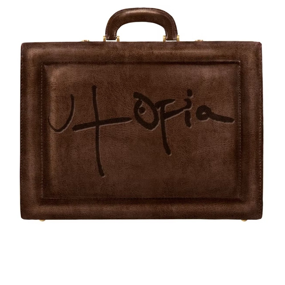 ♦️ Travis Scott Utopia Brown Leather Briefcase | Brand New | Receipt available ✅